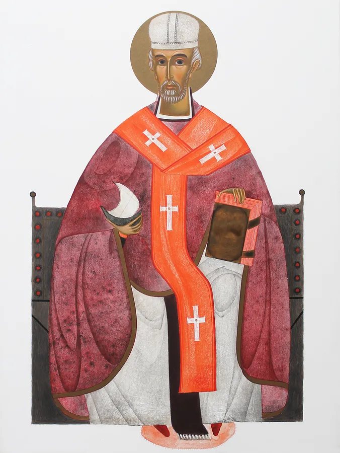 Image of Святий Миколай by Alina Hrubets, size: 30х40 см, Icons medium, part of the 2025 series