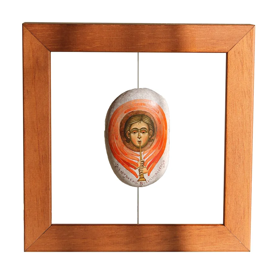 Image of Різдвяний ангел by Alina Hrubets, size: 8х5 см, Icons medium, part of the 2024 series, priced at €150