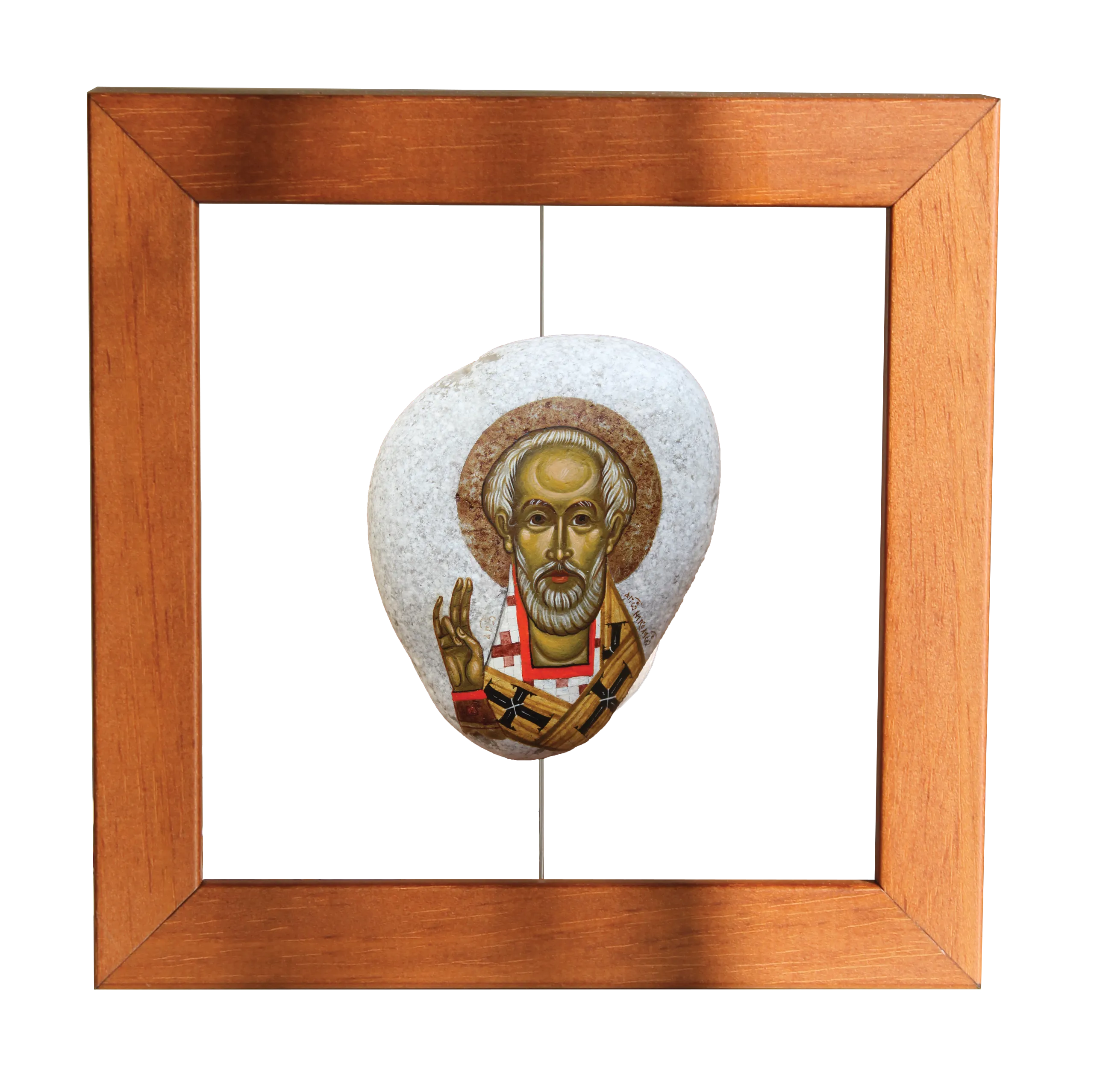 Image of Миколай by Alina Hrubets, size: 9х7 см, Icons medium, part of the 2024 series, priced at €150 Photo 6 of 6.