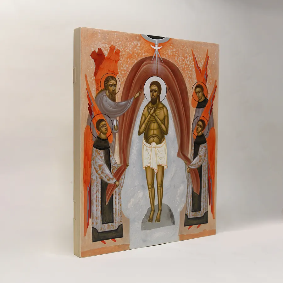 Image of Хрещення Господнє by Alina Hrubets, size: 30х24 cm, priced at €400 Photo 1 of 2.