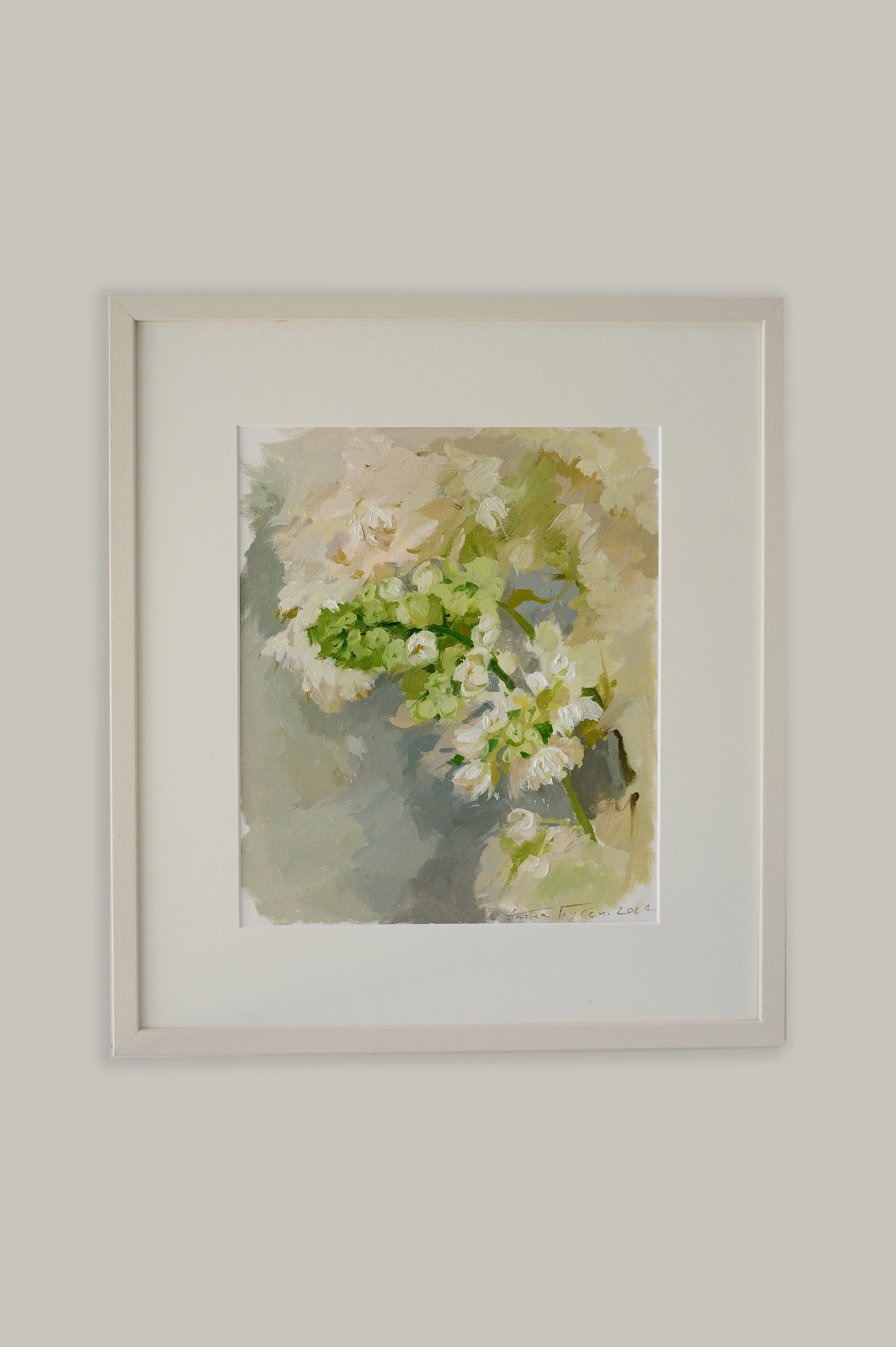 Image of Бузок на вітрі by Alina Hrubets, size: 37х33 см, Painting medium, part of the Провесна series, priced at ₴3900