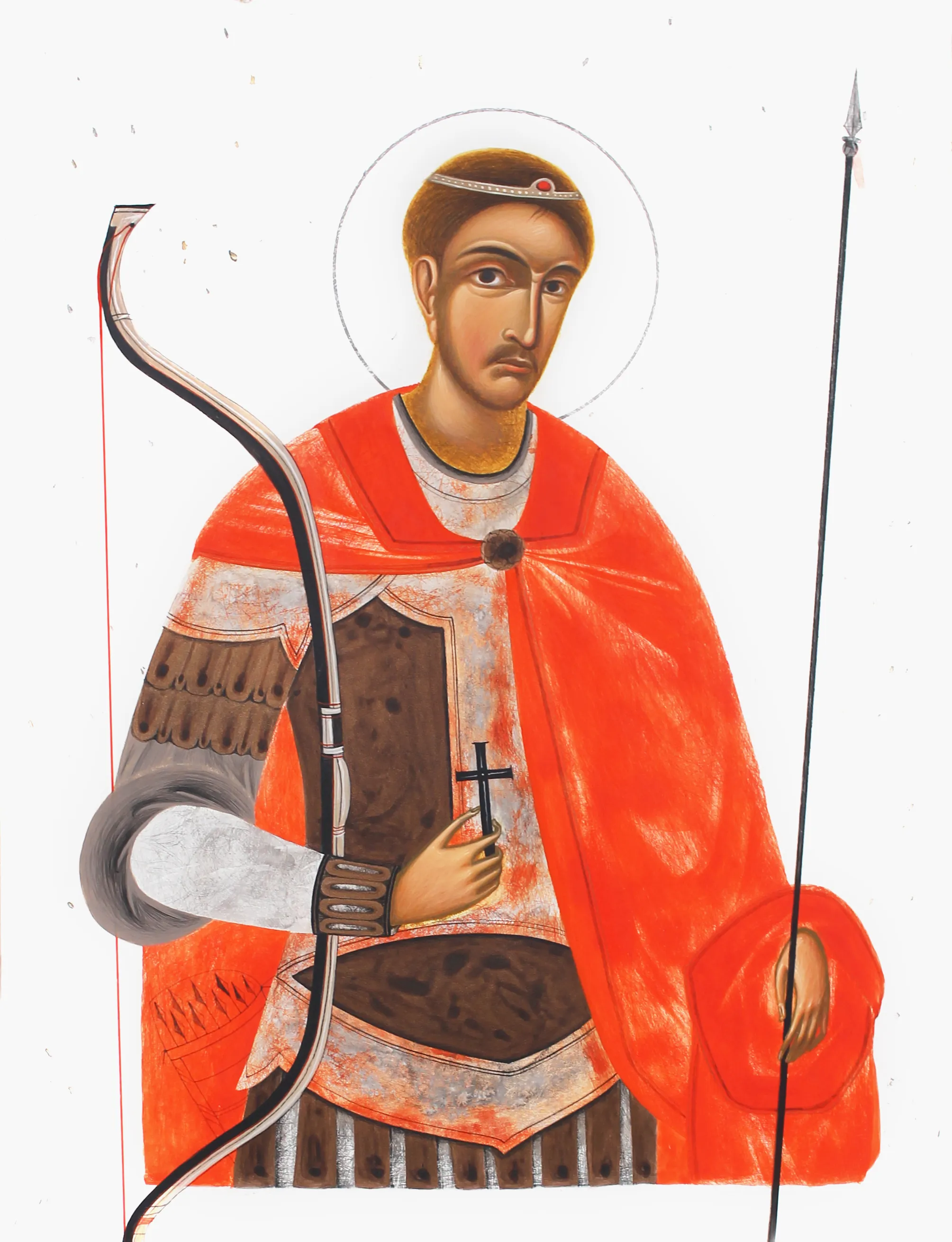 Image of Св. Дмитрій by Alina Hrubets, size: 24х31 см, Icons medium, part of the 2025 series, priced at $400