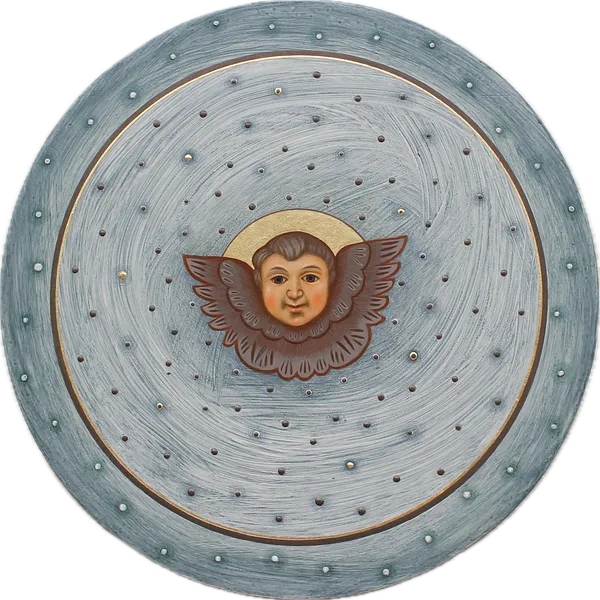 Image of Херувим by Alina Hrubets, size: Ø 30 см, Icons medium, priced at $400 Photo 3 of 3.