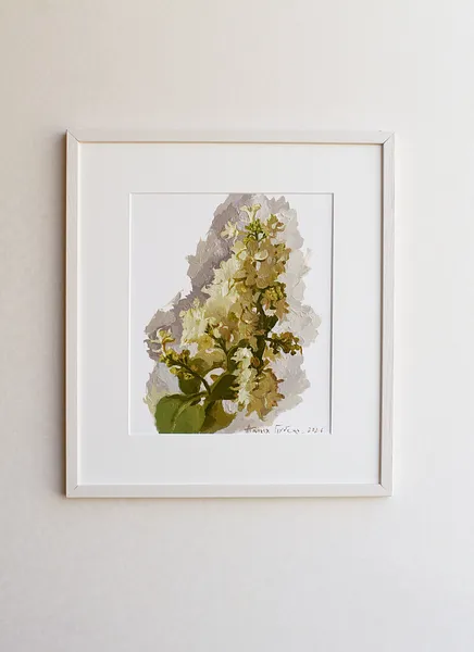 Image of Бузок відцвітає by Alina Hrubets, size: 37х33 см, Painting medium, part of the Primavera series, priced at ₴4400 Photo 2 of 2.